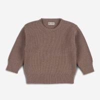 Kinder Grobstrick Sweater von Halfen aus Merinowolle in nuss