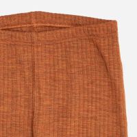Damen Lange Unterhose von Joha aus Merinowolle in orange melange Bund
