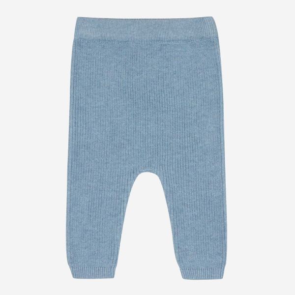 Babyhose Perlfangstrick von Puri Organic aus Bio-Baumwolle und Seide in dusty blue