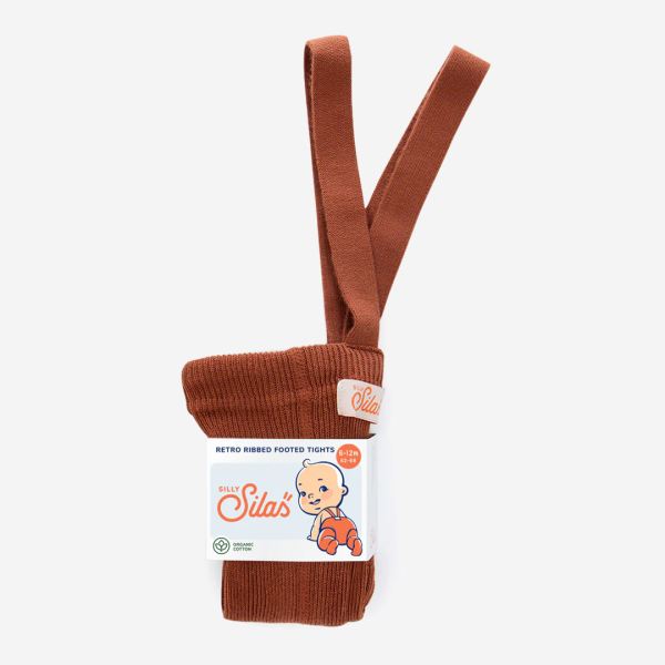 Strumpfhose mit Hosenträgern von Silly Silas aus Bio-Baumwolle in cinnamon 1