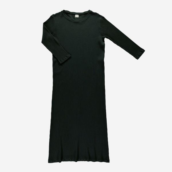 Damen Kleid ORCHIDÉE von Poudre Organic aus Bio-Baumwolle in pirate black