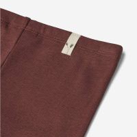 Kinder Rib Leggings Maddy von Wheat aus Bio-Baumwolle und Elasthan in aubergine 2