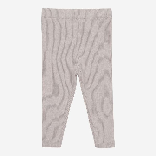 Legging Rippenstrick von Puri Organics aus Bio-Baumwolle und Wolle in oyster grey