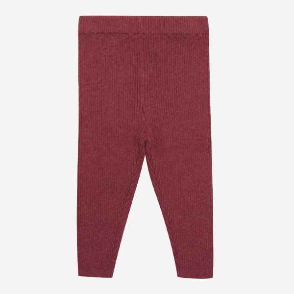 Legging Rippenstrick von Puri Organics aus Bio-Baumwolle und Wolle in madder brown