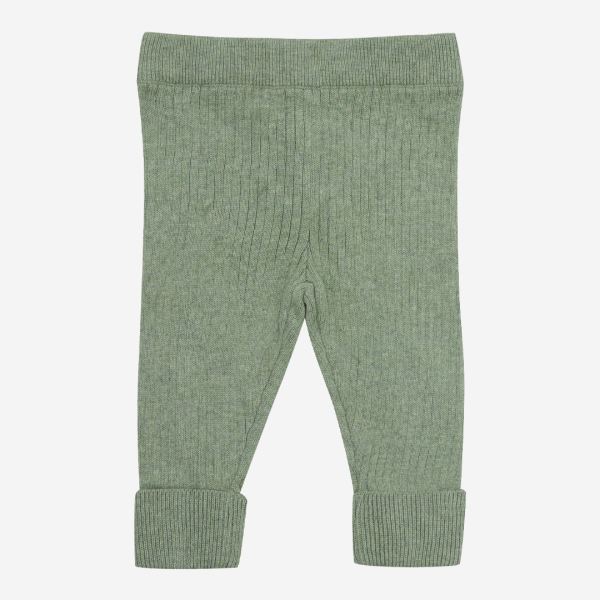 Baby Leggings Rippe von Puri Organics aus Bio-Baumwolle und Wolle in jade