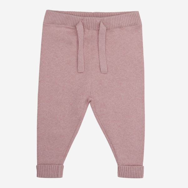 Kinder Joggingpant Doppelstrick von Puri Organics aus Bio-Baumwolle und Wolle in mauve