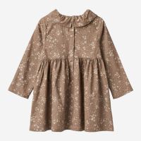 Kinder Kleid Violetta von Wheat aus Bio-Baumwolle in cocoa brown flowers 2