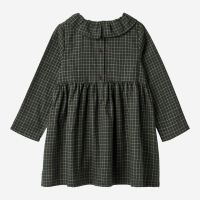 Kinder Kleid Violetta von Wheat aus Bio-Baumwolle in black coal check 2