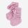 Neugeborenen Socke mit Schleife von Hirsch Natur aus Bio-Wolle in rosa