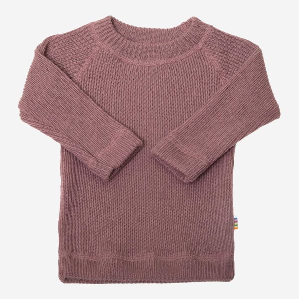 Kinder Strickpullover von Joha aus Merinowolle in rose