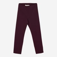 Kinder Ripp Leggings von Leela Cotton aus Bio-Baumwolle in aubergine