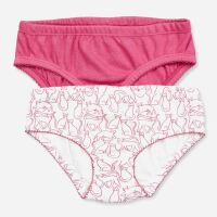 Kinder Unterhose aus Bio-Baumwolle von Sense Organics im 2-er Pack in cats outline/raspberry