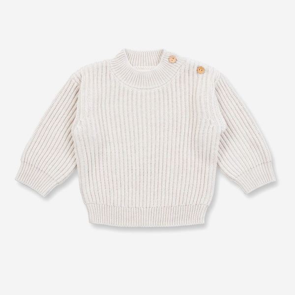 Baby Pullover VARUNY von Sense Organics aus Bio-Baumwolle in oatmeal