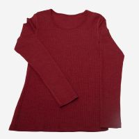 Damen Shirt von Joha aus Merinowolle in bordeaux melange