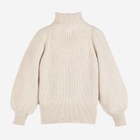Cashmere-Sweater von Halfen aus Merino- & Kaschmirwolle in vanille hinten