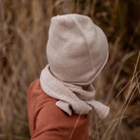 Baby und Kinder Mütze Efa von Hvid aus Merinowolle in sand 5