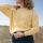 Damen Sweater Pissenlit von Poudre Organic aus Bio-Baumwolle in jaune pastell