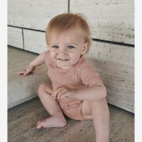 Baby Body kurzarm von Copenhagen Colors aus Bio-Baumwolle in natural melange 1
