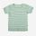 Shirt kurzarm von Joha aus Wolle/Seide in Ringel seegreen