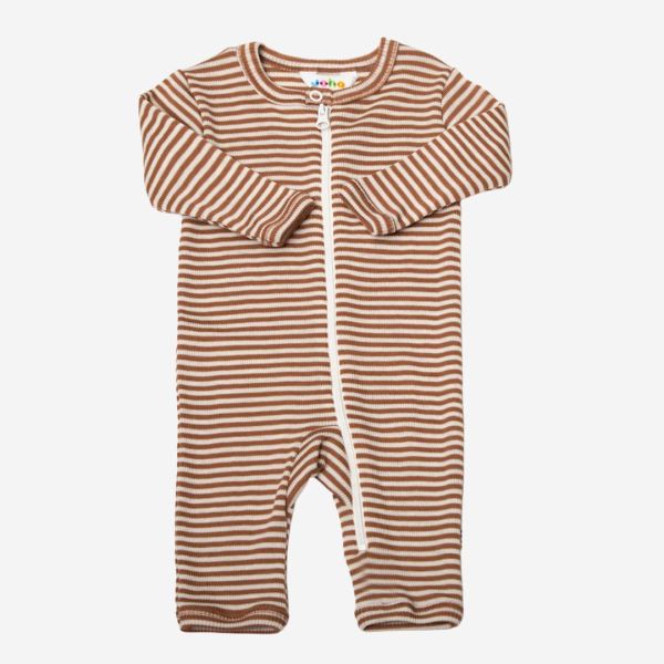 Baby Body von Joha aus Wolle/Seide in Ringel rust