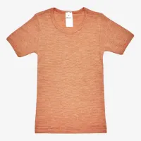 T-Shirt Hocosa Bio-Baumwolle Wolle Seide orange meliert
