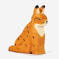 Holzfigur Luchs sitzend von Ostheimer