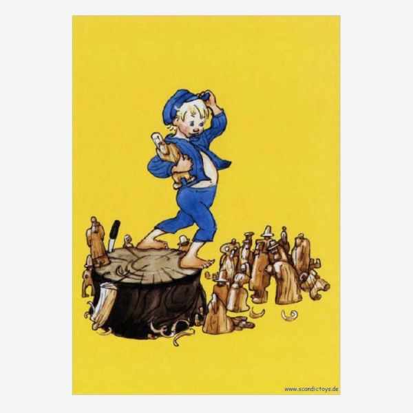 Postkarte „Michels Holzfiguren“ von Björn Berg