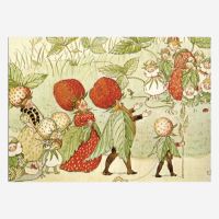 Postkarte „Erdbeerkönig“ von Elsa Beskow