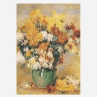 Postkarte „Vase mit Chrysanthemen“ von...