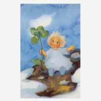 Postkarte „Glücksklee“ von Milli Weber