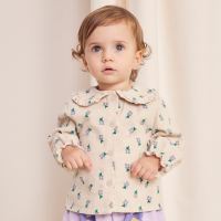 Baby Blouse Pansy Flower Bio-Baumwolle