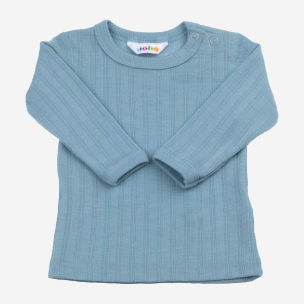 Baby Shirt Wolle/Seide hellblau