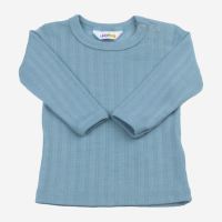 Baby Shirt Wolle/Seide hellblau