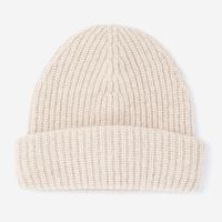 Damen Beanie Wolle/Seide beige