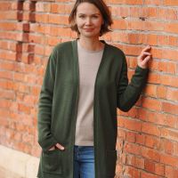 Damen Color Block Cardigan von Matona aus Bio-Baumwolle in oyster 2