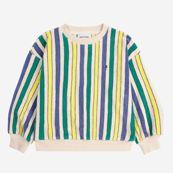 Frottee Sweatshirt Multicolor Stripes