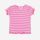 T-Shirt Wolle/Seide Ringel pink